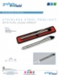 Product Sheet - Penlight, Stainless Steel, Pupil Gauge Imprint